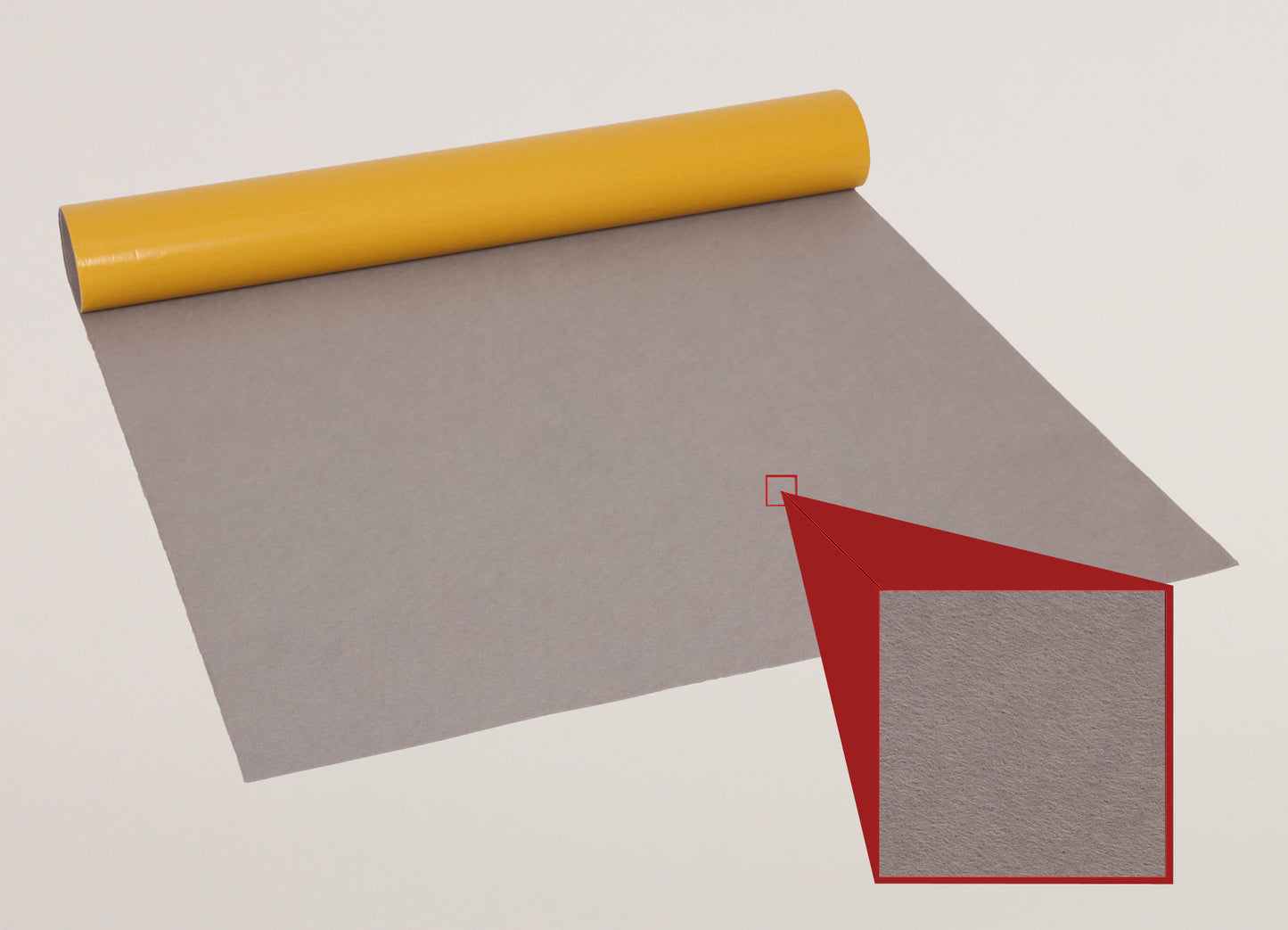 Filz, ca. 1 mm stark, selbstklebend, Farbe: grau, Rollenbreite: 100 cm