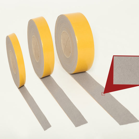 Filzband selbstklebend ca. 1 mm stark, 10 mm breit, Farbe: grau