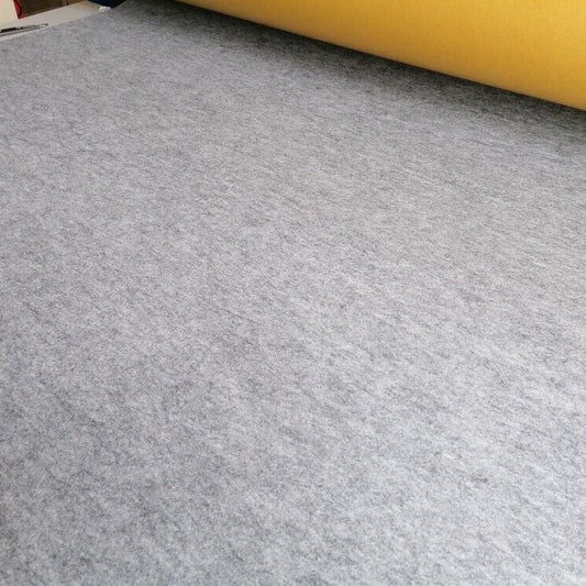 Filz, ca. 1,5-2 mm stark, selbstklebend, Fb. grau-meliert, RB: 150 cm, RL: 50 cm