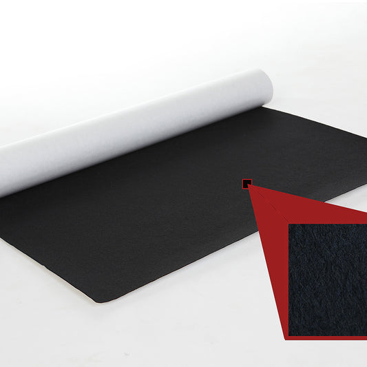 Filz, ca. 1 mm stark, 100 cm x 50 cm, selbstklebend, Fb. schwarz, Stückware