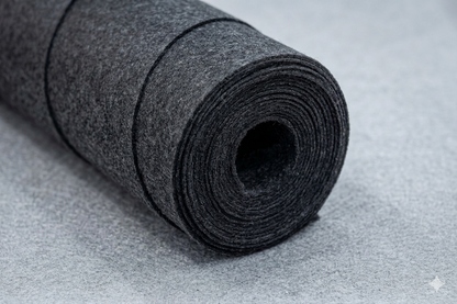 Filz flammhemmend, Stückware, anthrazit, 3 mm stark, 100 cm breit, ohne Kleber
