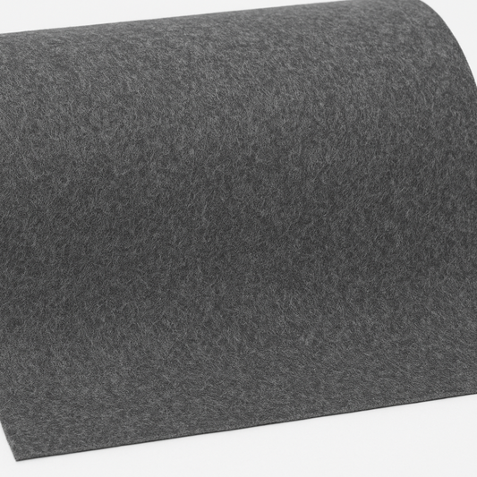 Nadelvlies, 0,5 mm stark, 150 cm breit, 10 m, Fb. anthrazit-grau meliert, ohne Kleber