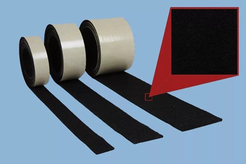 Filzrolle, ca. 3 mm stark, 40 mm breit, Fb. schwarz, RL: 25 m, selbstklebend